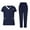 Navy, variant on Xfvqtps Scrubs Set for Women V-Neck Stretch Scrub Top and Elastic Waist Pants with Multi Pockets Anti Wrinkle Soft Nursing Uniform Set Clinic Carer Tunic Uniform Set Sky Blue