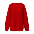 thumbnail image 6 of Lumtrix Women Fall Oversized Crewneck Sweatshirt Vintage Long Sleeve Pullover Loose Fit Cute Y2K Hoodie Red M, 6 of 7