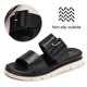 thumbnail image 5 of Sandalias Plataforma para Mujeres Slip Punta Abierta en Toboganadas Hebilla Baja (39), 5 of 9