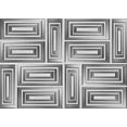 thumbnail image 1 of Ahgly Company Indoor Rectangle Patterned Platinum Silver Gray Area Rugs, 2' x 4', 1 of 6