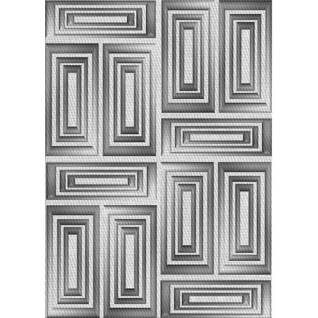 Ahgly Company Machine Washable Indoor Rectangle Transitional Platinum Silver Gray Area Rugs, 2' x 3'