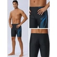 thumbnail image 5 of DARING DIVA Men's Regular Fit Sports Training Swimwear Trunks 28 Black Blue, 5 of 6