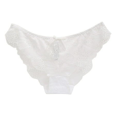 Spdoo Womens Lace Panties Underwear Bow Bikini Panty for Ladies Low-rise Seamless Hipster Breathable Soft Stretch Underpants