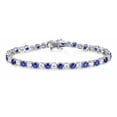 thumbnail image 1 of Pulseras De Plata 925 Con Zafiros Azules Diamantes Elegancia Xtellar azul, 1 of 4