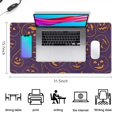 thumbnail image 5 of Long Mouse Pads for Desk,Halloween Orange Pumpkins on Purple Desk Mats on Top Of Desks, Desk Mouse Pad Extra Large with 3mm Non-Slip Base and Stitched Edge for Gaming,Office,Work,Home 31.5x15.7in, 5 of 5
