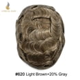 thumbnail image 3 of Lyrical Hair Toupee for Men Fine Mono Mens Toupee Human Hair Replacement Systems Monofilament with NPU Hairpiece for Man Black Brown Blonde Gray Hair Wig Unit, 3 of 7