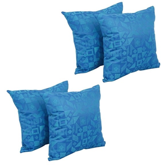 17-inch Jacquard Throw Pillows with Inserts (Set of 4) 9910-S4-ID-117