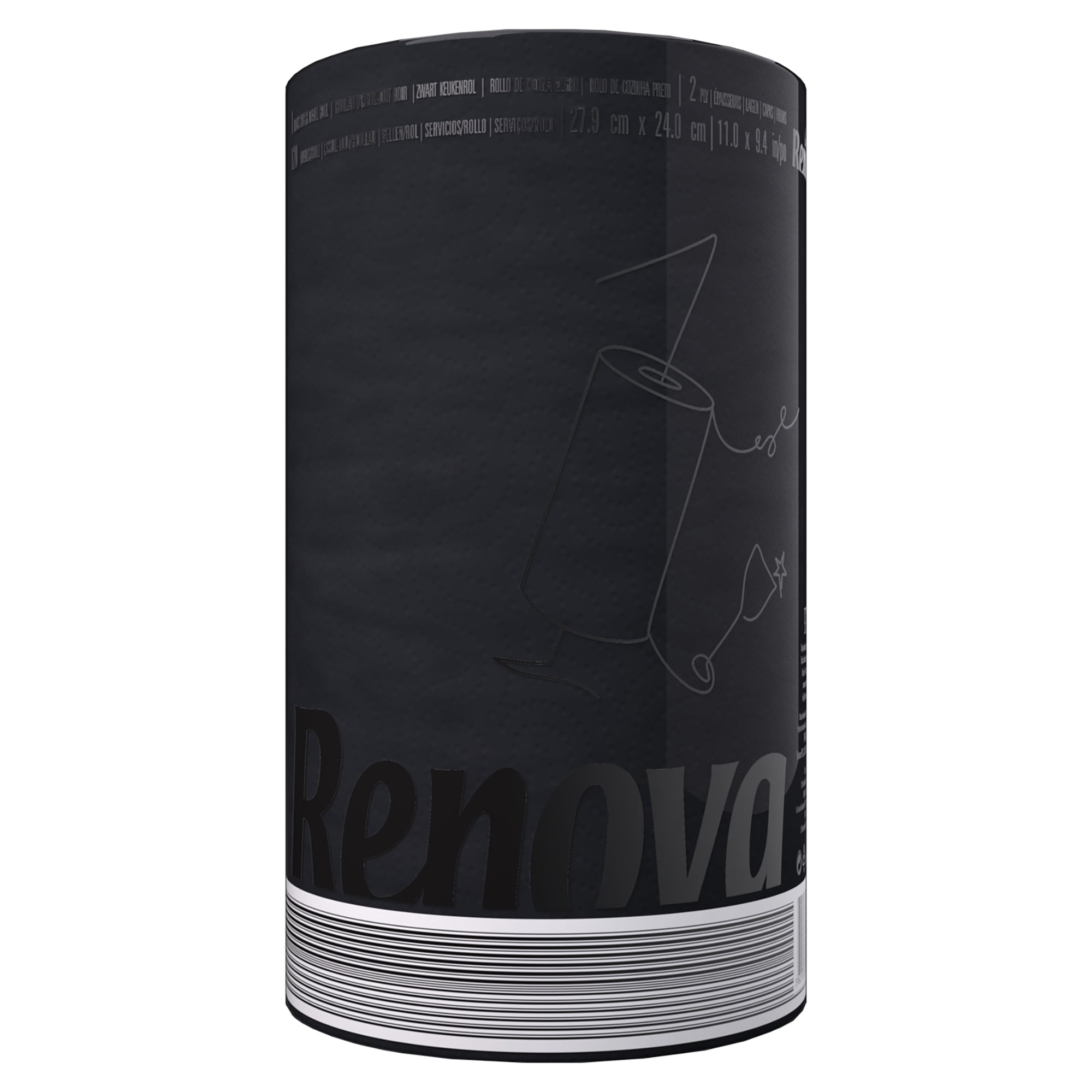 Black Paper Towel Jumbo Roll 2 Ply 120 Highly Absorbent Sheets