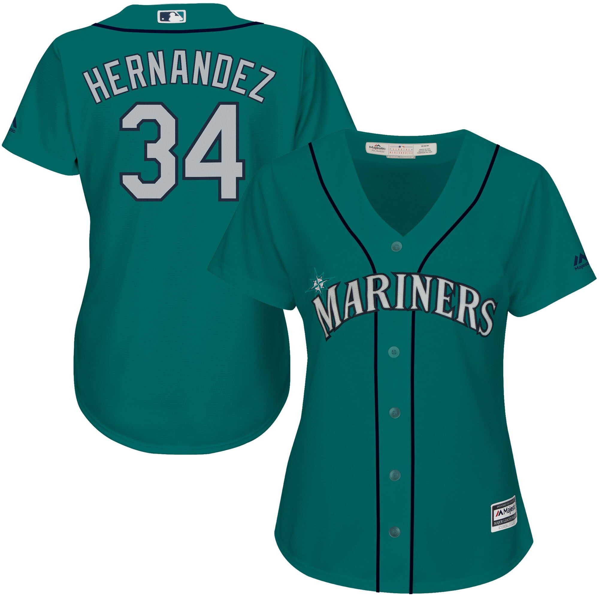 شاحن توشيبا Felix Hernandez Seattle Mariners Majestic Women's Cool Base Player ... شاحن توشيبا