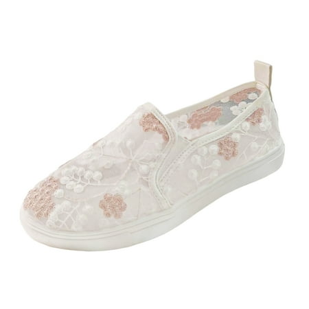 

Yindaity Single Breathable Mesh Slip-On Casual Toe Round Women Wedges Shoes Shoes Women s Casual Shoes Women s Sneakers Z11-Pink 7