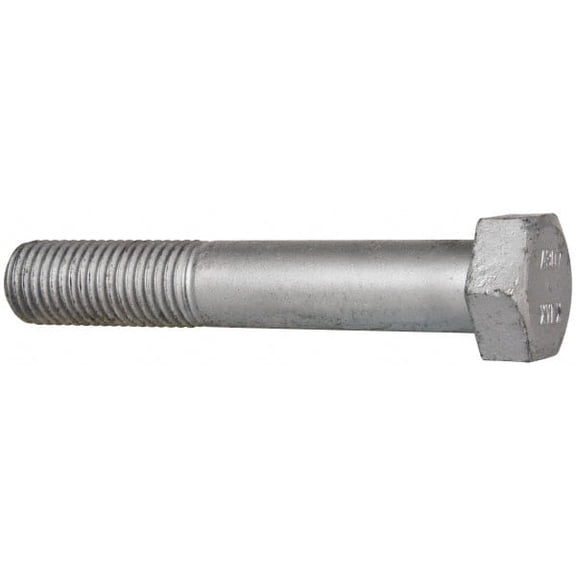 1-8 Thread, 6" Length Under Head, Steel Hex Head Bolt
