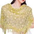 thumbnail image 3 of Elegant Women's Triangle Scarf with Tassel for Church, Weddings, and Bridal Events - Embroidered Lace Shawl with Bandana, 3 of 4