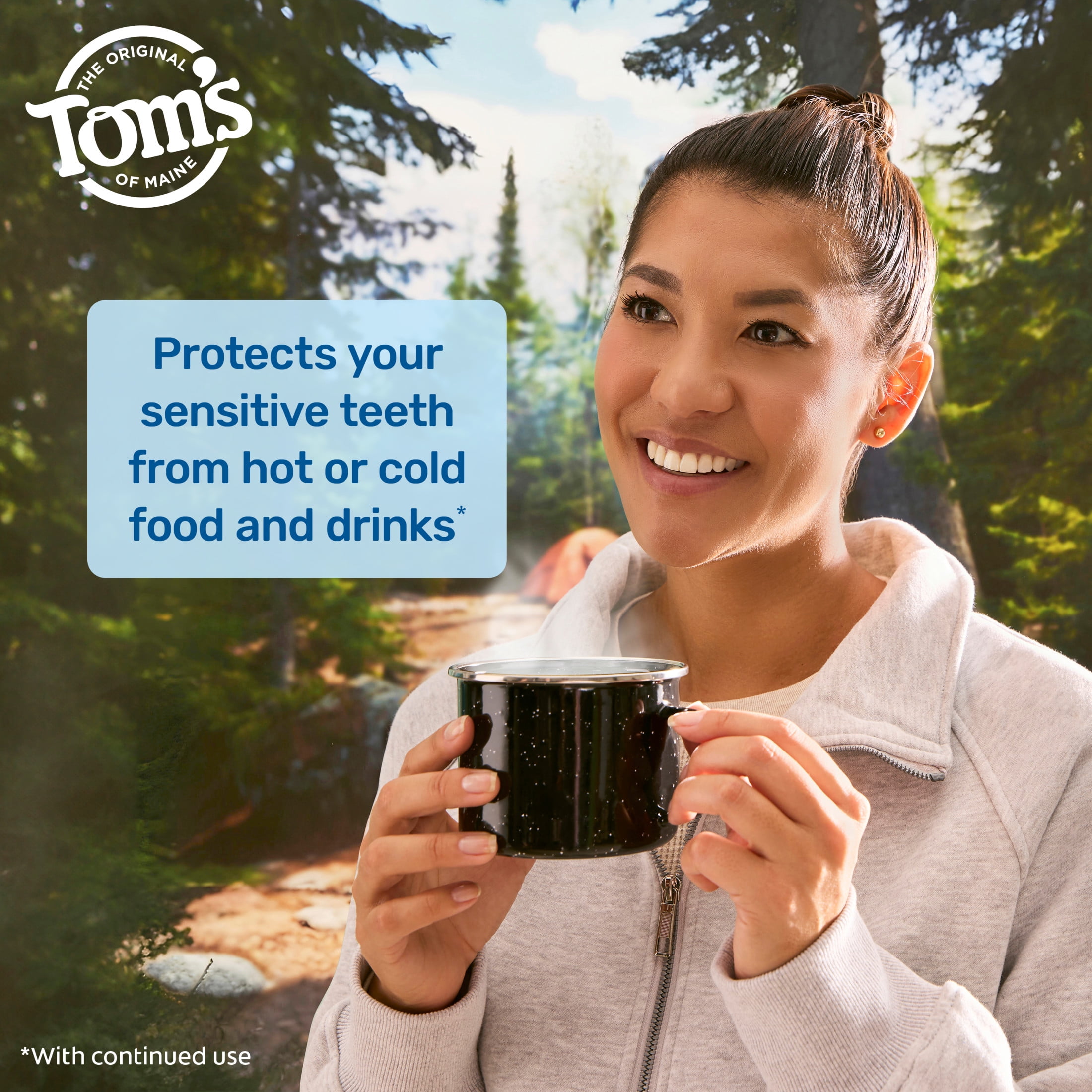 (2 pack) Tom’s of Maine Sensitive Plus Whitening Fluoride Free Toothpaste, Refreshing Mint, 4.5 oz