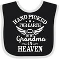 thumbnail image 3 of Inktastic Handpicked for Earth by My Grandma in Heaven Angel Wings Boys or Girls Baby Bib, 3 of 4