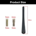 thumbnail image 4 of Antena de radio para automóvil Universal 18 cm Negro AM/FM Mástil de antena para techo Tipo tornillo Reemplazo Varilla corta Vehículo Caucho Montaje en techo de automóvil Mástil de antena, 4 of 5