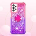 thumbnail image 3 of Slim Fit Phone Case for Samsung Galaxy A23 4G/5G, Shiny Bling Quicksand Effect TPU Bumper Case with Four Corners Anti-Fall Heavy Protection Cover for Samsung Galaxy A23, Pink Purple, 3 of 7