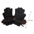 thumbnail image 3 of Knit Lovely Mitten Soft Plush Gloves with Bowknot and Braids Detail for Children and Women Winter Photo Props White, 3 of 4