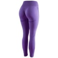 thumbnail image 3 of Sngxgn High Waisted Leggings for Women Soft Tummy Control Pants for Running Yoga Workout(Purple,L), 3 of 4