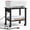 Black, variant on LELELINKY 2-Tier Rolling Printer Stand with Storage, Under Desk Shelf Cart for Home Office, White