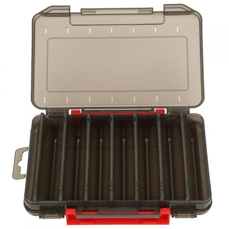 Double Sided Fishing Bait Storage Box Container Tackle Lure Case Accessory L