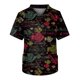 thumbnail image 1 of Men's Printing Short Sleeve V-neck Working Blouse Chest Pocket Carer Top L, 1 of 3