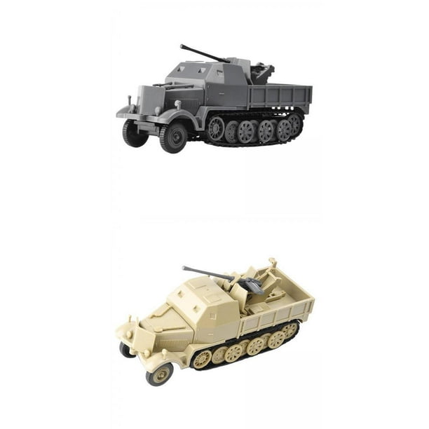 1:72 Vehículo De Defensa De Media Pista Juguetes Vehículo De Montaje 4D FLAK37 Gris+1:72 Vehículo De Defensa De Media Pista Juguetes Vehículo De Montaje 4D Sunnimix none