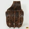 Sac de selle en cuir de vachette véritable Western Horse Equestrian
