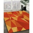 thumbnail image 2 of Ahgly Company Indoor Rectangle Patterned Neon Orange Area Rugs, 2' x 5', 2 of 6