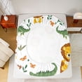 thumbnail image 5 of Castle Fairy Kawaii Lion Crocodile Queen Sheet Sets,Cartoon Wildlife Bed Set, 5 of 7
