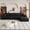 Black, variant on 135" Cloud Sectional Couch with L-Shape Chaise, Modular 4-Seat Sofa, Deep Seat Corduroy Upholstered Couch, No Assembly Required, Living Room Bedroom Furniture, Camel