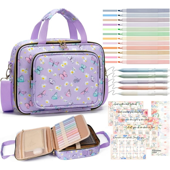 Funda bíblica FLOE para mujer con correa para el hombro y kit bíblico
