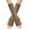 Khaki, variant on Unisex Knitted Warm Fingerless Gloves with Thumb Hole Multicolor One Size