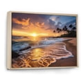 thumbnail image 2 of Designart "Beach Photo Sunset Charm IX" Nautical & Beach Floater Framed Canvas Wall Art, 2 of 7