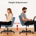 thumbnail image 3 of PayLessHere Criss Cross Armless Office Chair, Adjustable Height & 360° Swivel Wheels, Home Office Chair Blue, 3 of 7