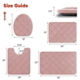 thumbnail image 3 of ChakmeOne Memory Foam Bath Mat, Bath Mats for Bathroom Floor - Set of 4 Super Soft Absorbent Non Slip Bathroom Rug Set for Tub and Shower, Home Decor Accessories, 3 of 11