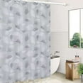 thumbnail image 7 of Modern Waterproof Shower Curtain Set | Gray Polyester Fabric with Weighted Hem | 180x100cm (70x39 inches) | Includes 8 Hooks | All-Season Bathroom Decor & Room Divider, 7 of 7