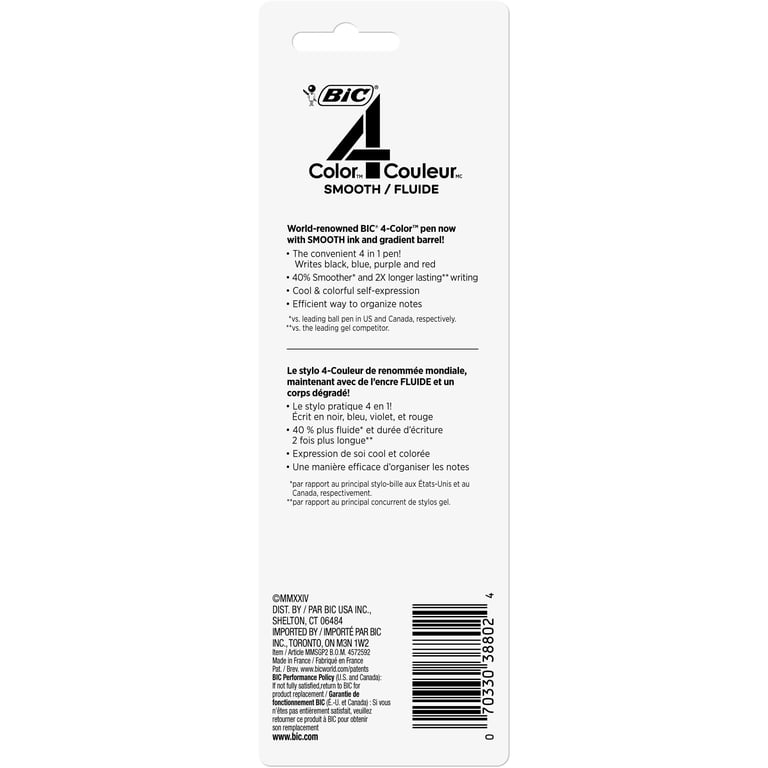 BIC 4-Color Smooth Retractable Ballpoint Pens, 2-Pack photo 8