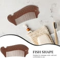 thumbnail image 3 of GETAJGHSD Portable Wooden Fine Tooth Comb for Hair Styling with Lightweight Brown Fish Design, 3 of 8