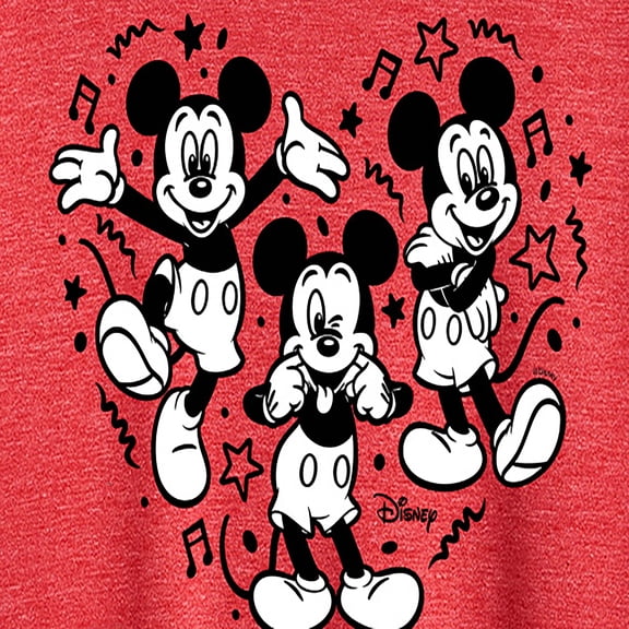 Disney - Mickey Heart Women's Short Sleeve Graphic T-Shirt