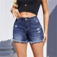 thumbnail image 2 of TRUBKH denim shorts jean shorts womens high waisted shorts women jorts women shorts for women 2025 New Women's Denim Shorts Fashion Y2 Denim Shorts Blue 1 L, 2 of 9