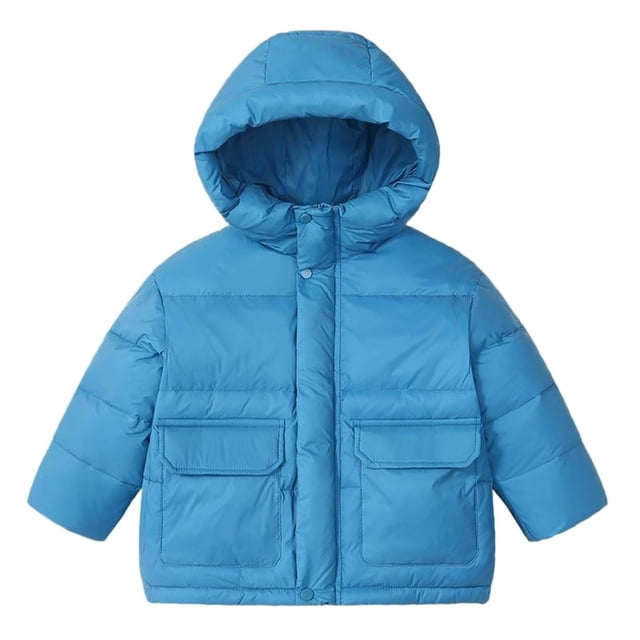 Jackets for Girls, Casual Solid Color Thick Hooded Warm Mid-Long Winter Down Jacket, Kids' Jacket