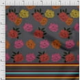 thumbnail image 1 of oneOone Viscose Jersey Fabric Stripe & Floral Panel Decor Fabric Printed BTY 60 Inch Wide, 1 of 3