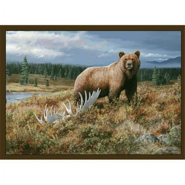 Custom Printed Rugs Grizzly Surveying His Territory Rug