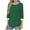 Green, variant on TMOYZQ Womens Tops Casual Crewneck Sweatshirt 3/4 Sleeve Solid Color Shirt Soft Lightweight Loose Top