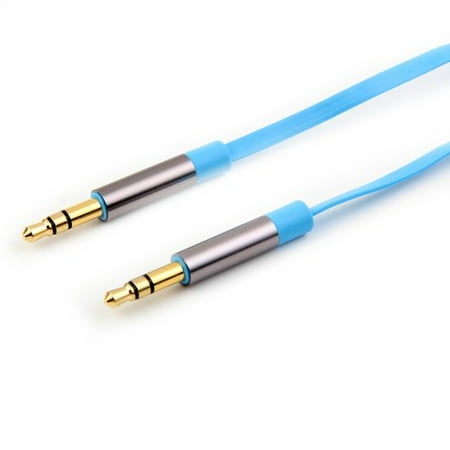 Blackweb Flat Aux Cable, Blue
