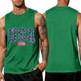thumbnail image 2 of 4th of July Shirts Men Patriotic Sleeveless Crew Neck Tees Independence Day 250th Anniversary Vintage T-Shirts, XXXXL, 2 of 4