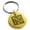 Gold, variant on Stainless Steel Letter N Initial Floral Box Monogram Engraved Small Medallion Circle Charm Keychain Keyring