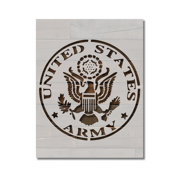 US United States Army Stencil Template Reusable 8.5 x 11 for Painting on Walls, Wood, Etc. By Stencilville