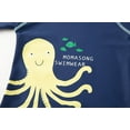 thumbnail image 5 of Kids Boys Chic Cartoon Animals Printed Rash Guard with Hat 3pcs Swimsuit Pool Party Swimwear Beach Bathing Suit (Octopus, 4), 5 of 6