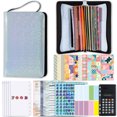 thumbnail image 1 of Bolsa de almacenamiento con cremallera sobre presupuestario de gran capacidad sobre moda multifuncional Pu cremallera bolso con cremallera portátil billetera presupuestaria en efectivo, 1 of 5
